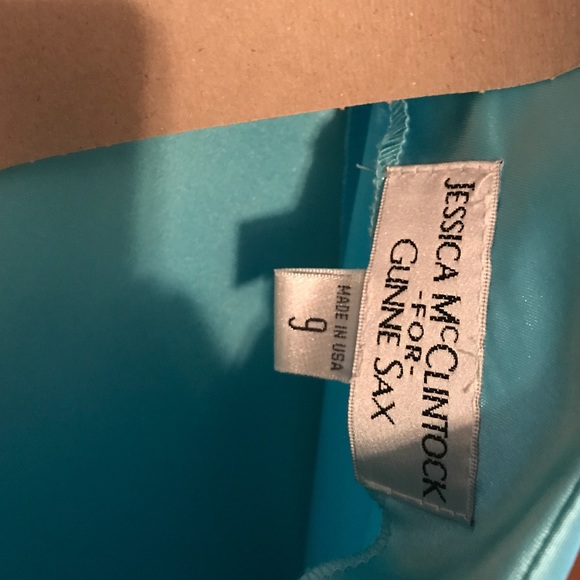 Jessica McClintock fancy dress size 9 Teal - Picture 3 of 3